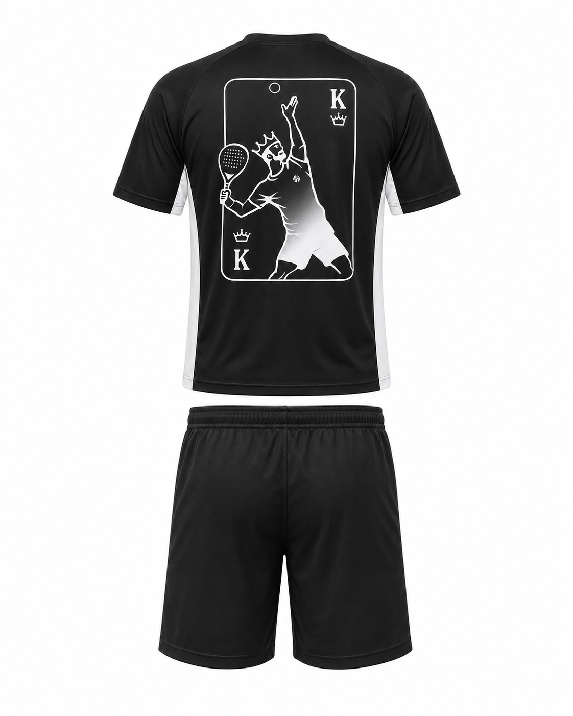 Ensemble technique padel homme KING Noir – vue dos – L'Atout Padel