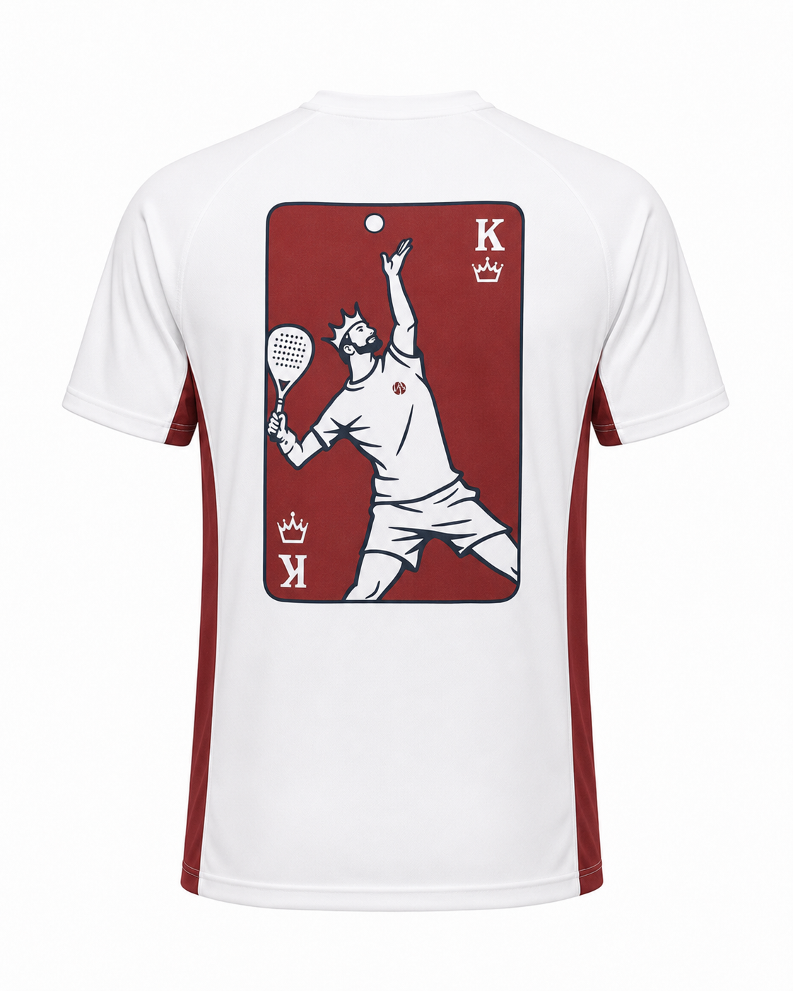 Tee-shirt technique padel homme KING Terracotta – dos avec print – L'Atout Padel