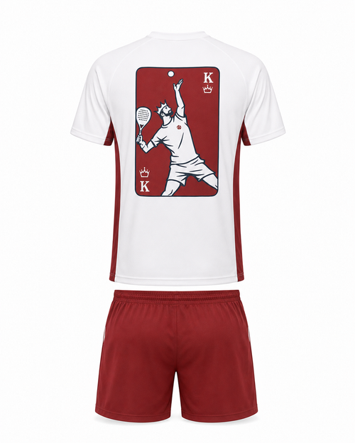 Ensemble technique padel homme KING Terracotta – vue dos – L'Atout Padel