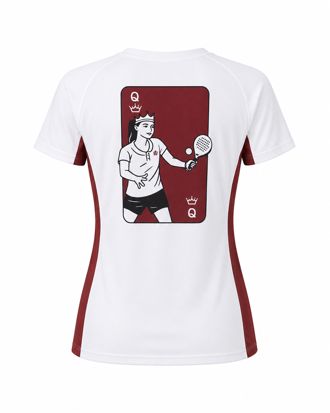 Tee-shirt technique padel femme QUEEN Terracotta – dos avec print – L'Atout Padel