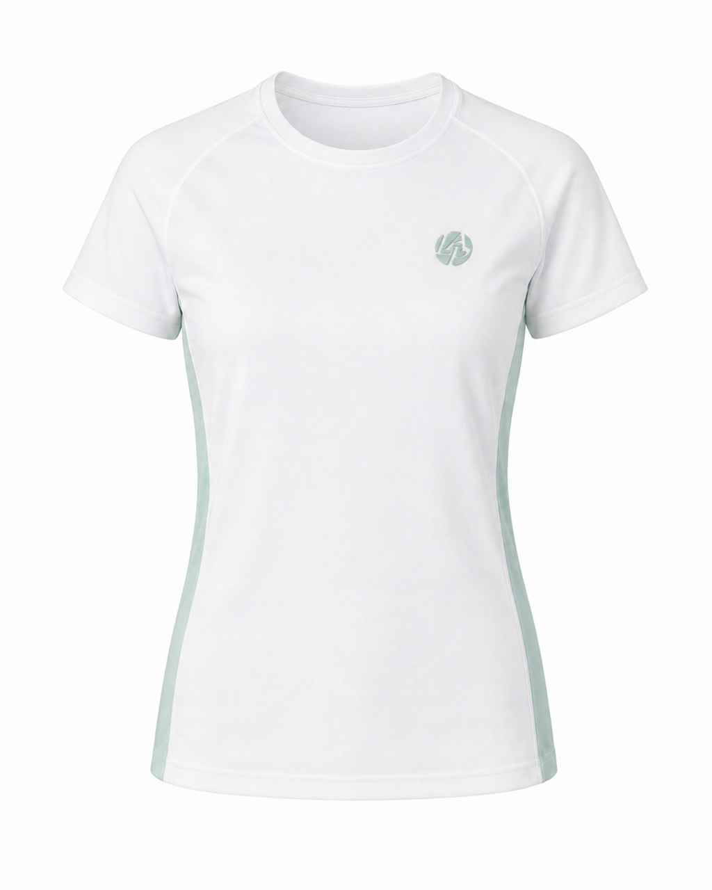 Tee-shirt technique padel femme QUEEN Vert Sauge – vue face – L'Atout Padel
