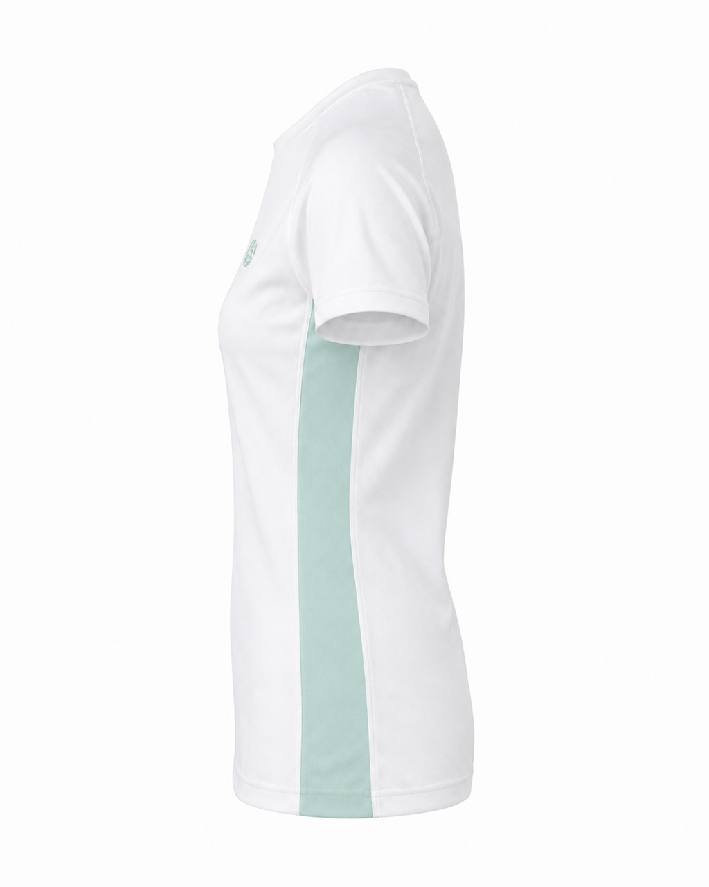Tee-shirt technique padel femme QUEEN Vert Sauge – vue profil – L'Atout Padel