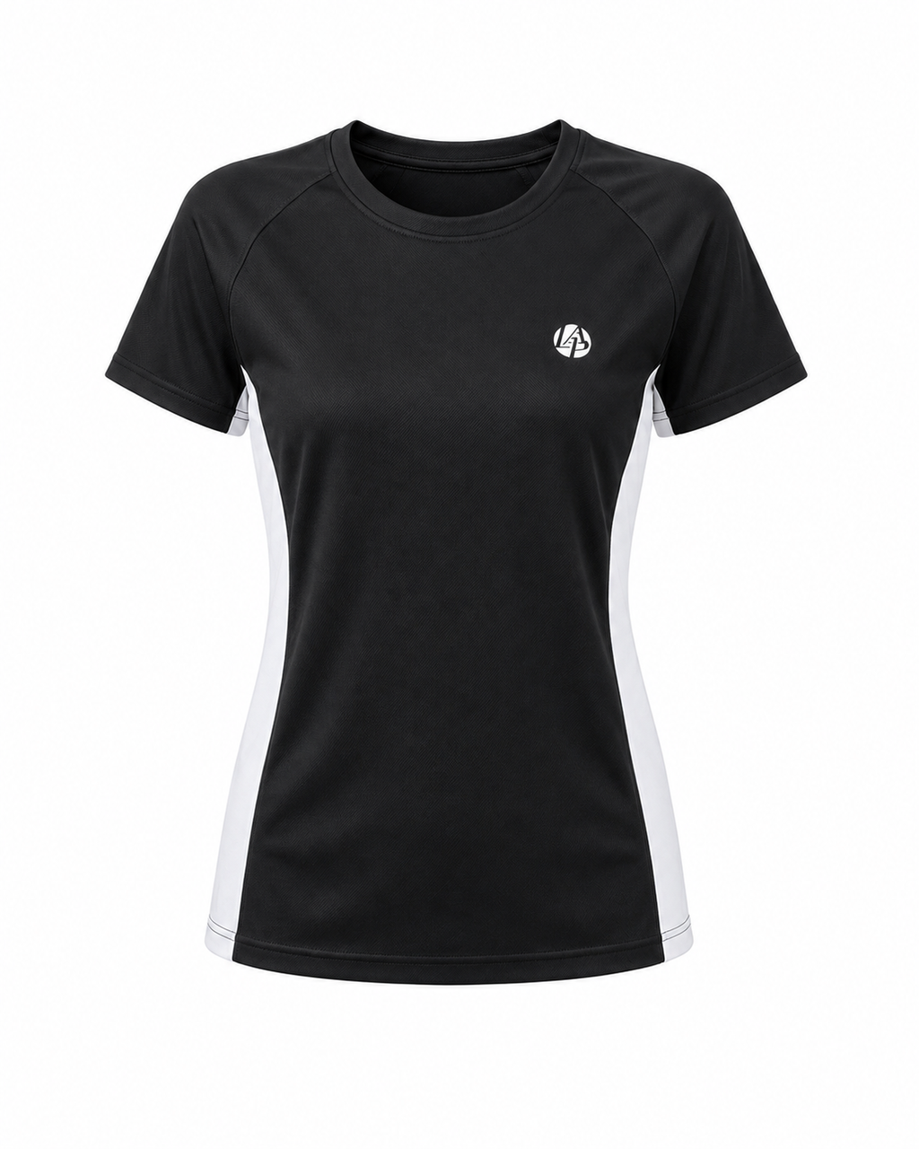 Tee-shirt technique padel femme QUEEN Noir – vue face – L'Atout Padel