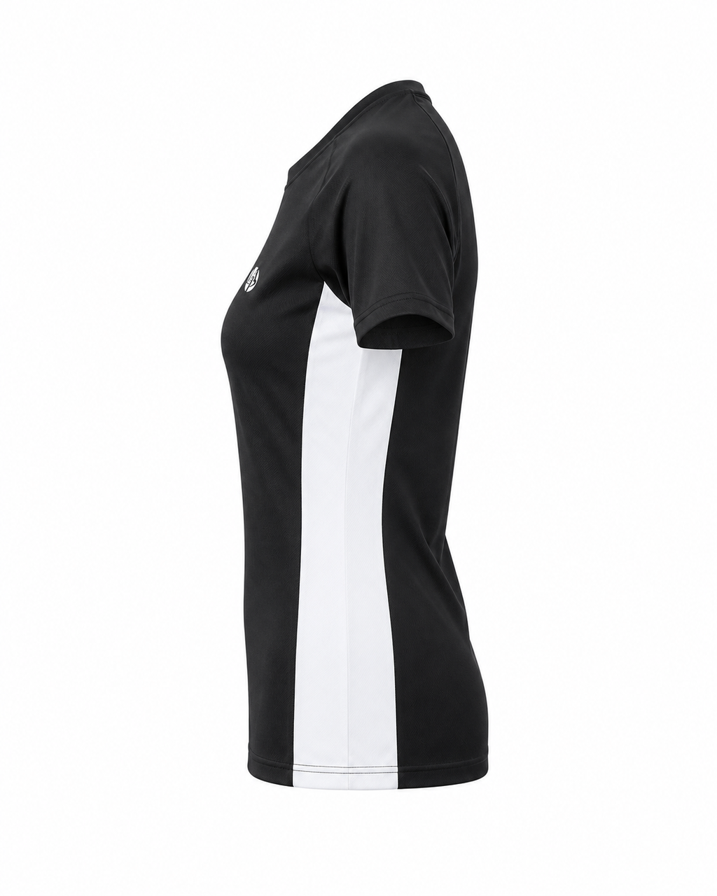 Tee-shirt technique padel femme QUEEN Noir – vue profil – L'Atout Padel