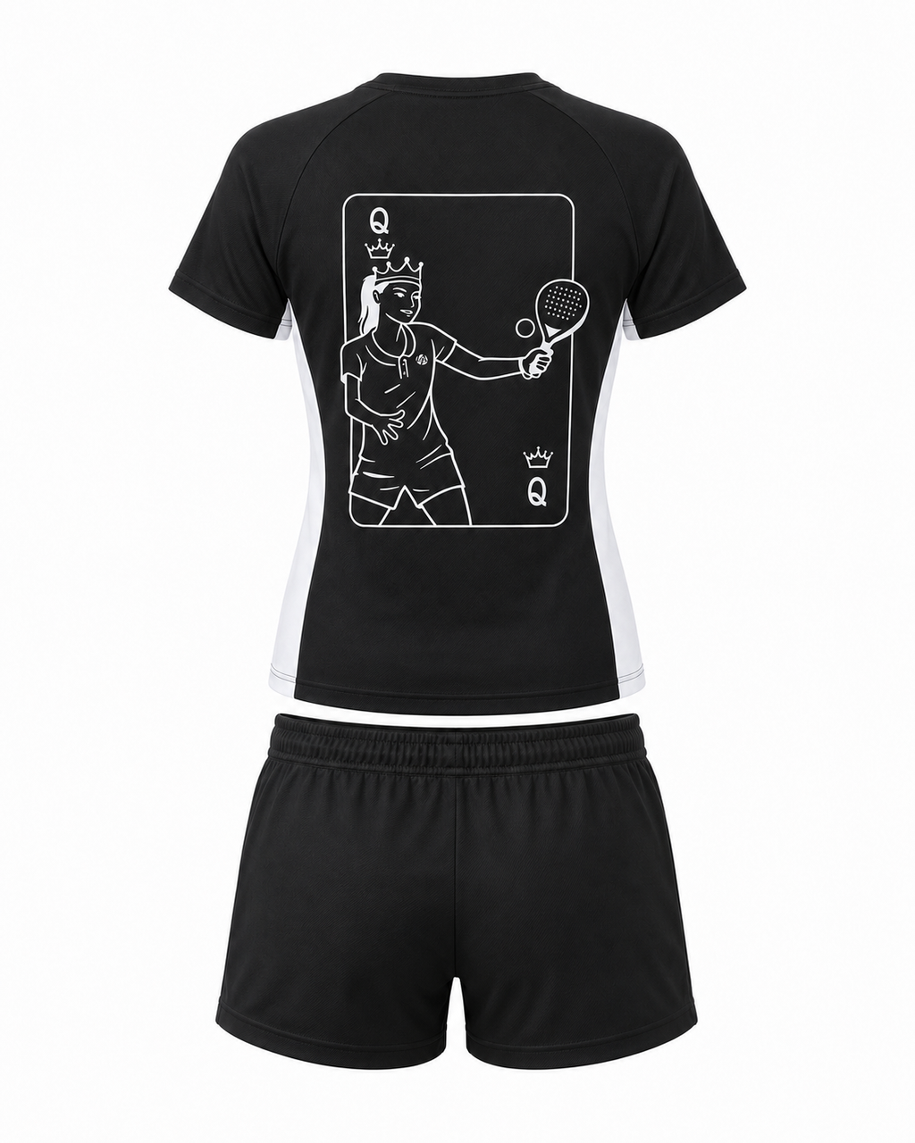 Ensemble technique padel femme QUEEN Noir – vue dos – L'Atout Padel