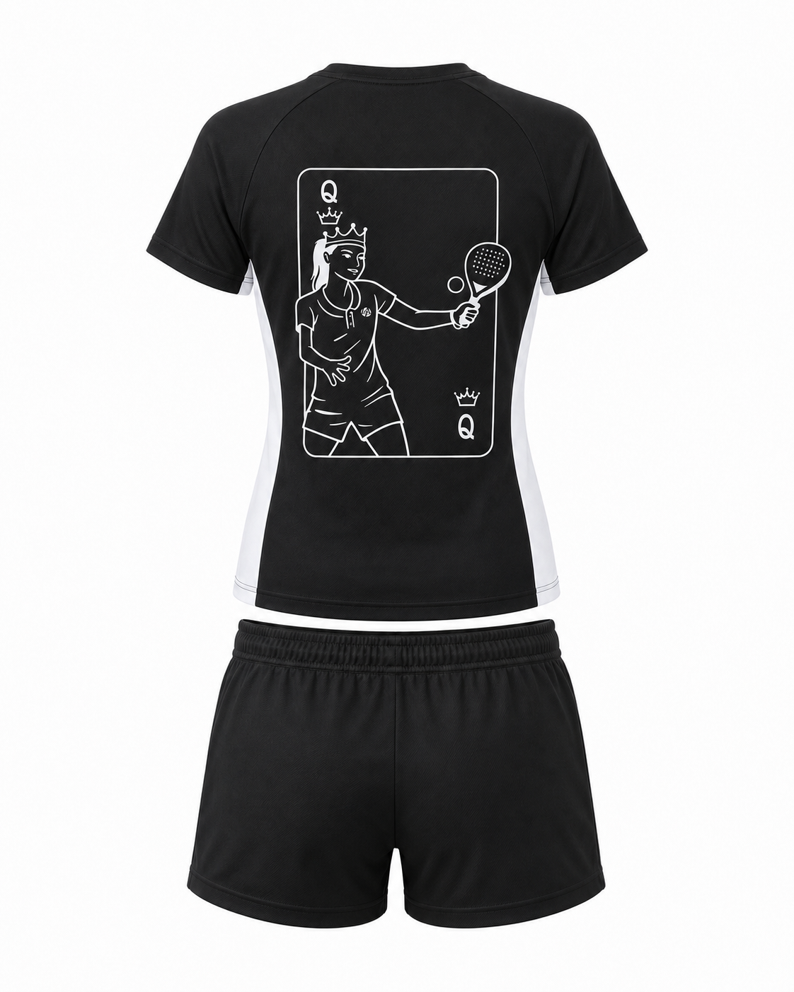 Ensemble technique padel femme QUEEN Noir – vue dos – L'Atout Padel