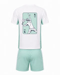 Ensemble technique padel homme KING Vert Sauge – vue dos – L'Atout Padel